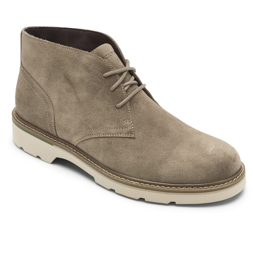 Botas Rockport Homem Cinzentas - Charlee Waterproof Chukka - 98357UACG